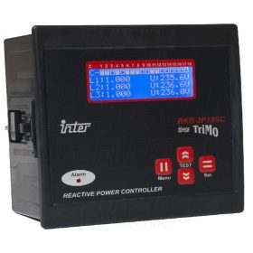   Tracon Fázisjavító automatika, 3f fázisonkénti szabályz. 18+1 kond. 144 X 144 mm