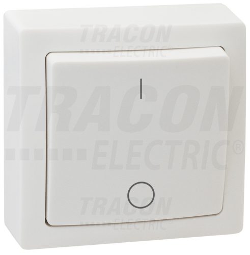 Tracon Falon kívüli kétpólusú kapcsoló 10AX/250VAC, IP20 (102)