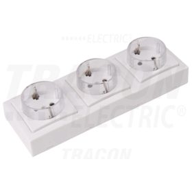   Tracon Falon kívüli csatlakozóaljzat  3×16A/250VAC, IP20 (SCHUKO)