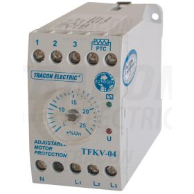   Tracon Védőrelé, feszültségfigyelő 3 fázisra aszim/túlmel. véd 3x230/400V AC,+/-5% - +/-25%, 5A/250V AC