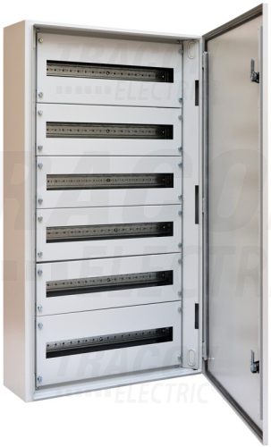 Tracon Fémajtós fém elosztószekrény W×L×H=600×1200×200 / 168M (7×24) , IP54