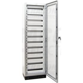   Tracon Moduláris fémajtós fém elosztószekrény DIN-Rail modulokkal, W×L×H=600×2100×400 / 288M (12×24) , IP54