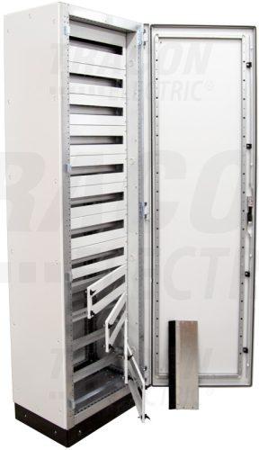 Tracon Moduláris fémajtós fém elosztószekrény DIN-Rail modulokkal, W×L×H=600×2100×400 / 288M (12×24) , IP54