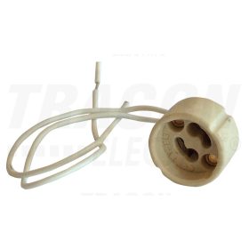   Tracon Kerámia lámpafoglalat MR230 (230V) halogén fényforráokshoz 230V, 50Hz, max.50W, GU10