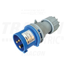   Tracon Ipari csatlakozó dugó, külső tömítőszelencével 16A, 250V, 2P+E, 6h, IP44