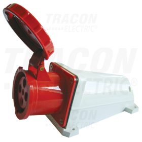   Tracon Felületre szerelhető ipari csatlakozóaljzat 63A, 400V, 3P+E, 6h, IP67