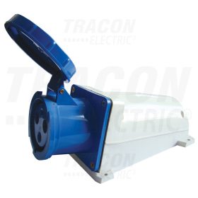   Tracon Felületre szerelhető ipari csatlakozóaljzat 125A, 250V, 2P+E, 6h, IP67
