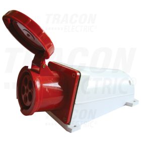   Tracon Felületre szerelhető ipari csatlakozóaljzat 125A, 400V, 3P+N+E, 6h, IP67