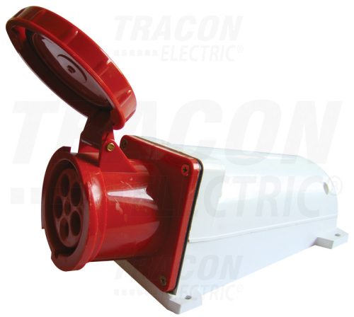 Tracon Felületre szerelhető ipari csatlakozóaljzat 125A, 400V, 3P+N+E, 6h, IP67