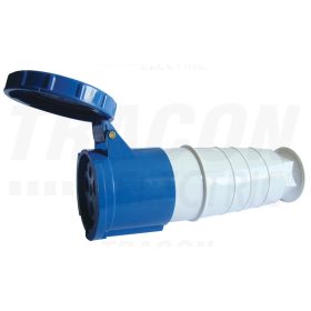   Tracon Ipari csatlakozóaljzat, fokozott védelemmel 63A, 250V, 2P+E, 6h, IP67