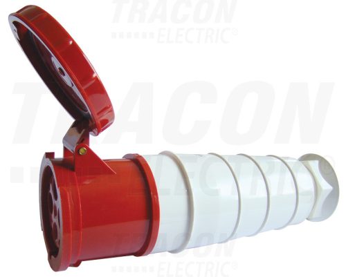 Tracon Ipari csatlakozóaljzat, fokozott védelemmel 125A, 400V, 3P+E, 6h, IP67