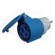 Tracon Csatlakozó adapter, Schuko/CEE 16A, 250V, IN 2P+E (Schuko), OUT 2P+E 6h (CEE)