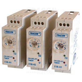   Tracon Egyfunkciós időrelé, meghúzáskésleltetés 230V AC/24V AC/DC, 0.1-12s, 5A/250V AC