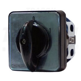   Tracon Kézikapcsoló, BE-KI 400V, 50Hz, 25A, 2P, 7,5kW, 48×48mm, 60°