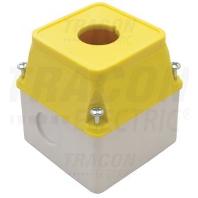   Tracon Összeállított alacsony tokozat sárga fedéllel d=22mm, IP44