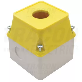   Tracon Összeállított alacsony tokozat sárga fedéllel d=22mm, IP44