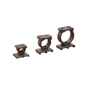   Tracon Kábel- és csőrögzítő, nyitható, csavarozható, sötétszürke d=22mm, PA6.6