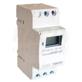   Tracon Sorolható kapcsolóóra, heti, elektronikus, többfunkciós 230V, 16(4) A