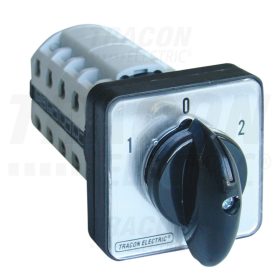   Tracon Választókapcsoló, 1-0-2 400V, 50Hz, 20A, 2×4P, 5,5kW, 48×48mm, 60°