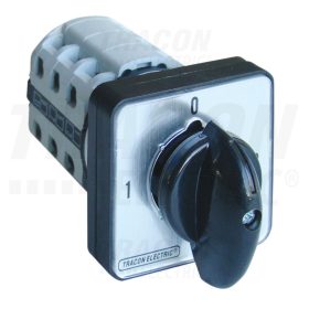   Tracon Választókapcsoló, 1-0-2 400V, 50Hz, 20A, 2×3P, 5,5kW, 48×48mm, 90°