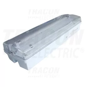   Tracon Fénycsöves vészvilágító lámpatest, állandó 230V, 50Hz, T5, G5, 1×8W, 3h,2,4V/4,5Ah,Ni-Cd, IP65, EEI=A