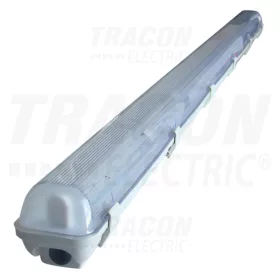   Tracon Fénycsöves védett lámpatest elektronikus előtéttel 230V, 50Hz, T8, G13, 1×58 W, IP65, ABS/PC, A2, EEI=A