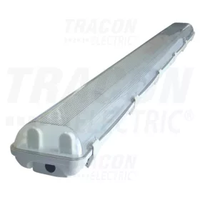   Tracon Fénycsöves védett lámpatest elektronikus előtéttel 230V, 50Hz, T8, G13, 2×58 W, IP65, ABS/PC, A2, EEI=A