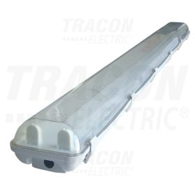   Tracon Fénycsöves védett lámpatest magnetikus előtéttel 230V, 50Hz, T8, G13, 2×58 W, IP65, ABS/PC, B2, EEI=A