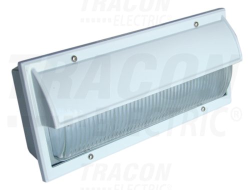 Tracon Oldalfali járdavilágító lámpatest domború félig takart fehér 230V, 50Hz, E27, max.60W, IP54