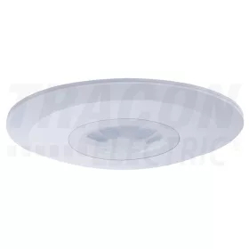   Tracon Mozgásérzékelő, mennyezetre, lapos, fehér 230V, 50 Hz, 360°, 1-6 m, 10 s-15 min, 3-2000lux, IP20