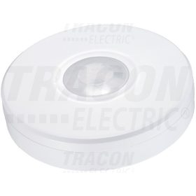   Tracon Védett mozgásérzékelő, mennyezetre, lapos, fehér 230V, 50 Hz, 2000W, 360°, 1-8 m, 10 s-15 min, 3-2000lux,IP65