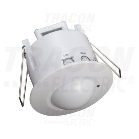   Tracon Mozgásérzékelő, süllyeszthető, radaros, fehér 230 VAC, 5,8 GHz, 360°, 1-8 m, 10 s-12 min, 3-2000lux