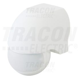   Tracon Mozgásérzékelő, infra falra, fehér 230 VAC, 180°, max. 12 m, 10 s-12 min, 3-2000lux, IP44