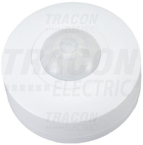 Tracon Védett mozgásérzékelő, mennyezetre, 3 szenzorral, fehér 230V, 50Hz,  1200W, 360°, 1-12m, 10 s-15 min, 3-2000lux,IP44