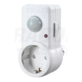   Tracon Mozgásérzékelő, csatlakozóaljzattal, fehér 230V, 50 Hz, 120°, 2-9 m, 10 s-7 min, 3-2000lux, IP20