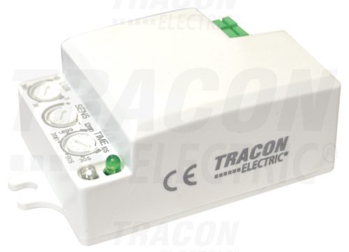 Tracon Mozgásérzékelő, mikrohullámú, lámpába 230 VAC, 5,8 GHz, 360°, 1-6 m, 10 s-12 min, 3-2000lux