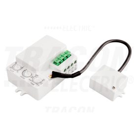   Tracon Mozgásérzékelő, radaros, lámpatestekbe, külső érzékelővel 230 VAC, 5,8 GHz, 360°, 2-8 m, 10 s-12 min, 3-2000lux