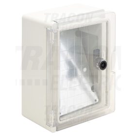   Tracon Műanyag elosztószekrény átlátszó ajtóval H×W×D=280×210×130mm, IP65, IK10, 1000V AC/DC, RAL7035
