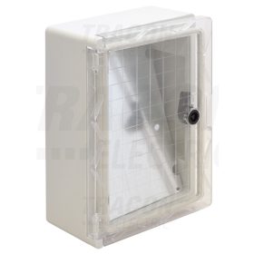   Tracon Műanyag elosztószekrény átlátszó ajtóval H×W×D=330×250×130mm, IP65, IK10, 1000V AC/DC, RAL7035