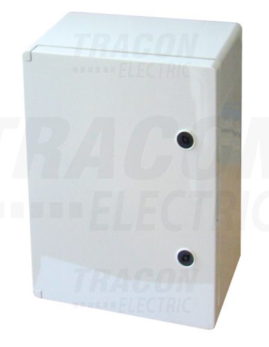 Tracon Műanyag elosztószekrény H×W×D=400×300×165mm, IP65, IK10, 1000V AC/DC, RAL7035