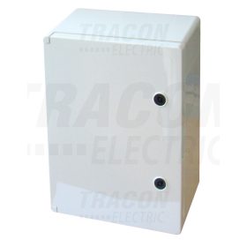   Tracon Műanyag elosztószekrény H×W×D=400×300×195mm, IP65, IK10, 1000V AC/DC, RAL7035