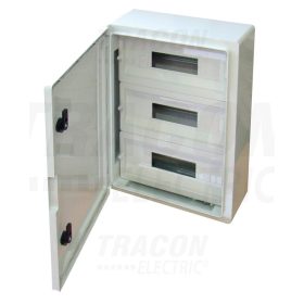   Tracon Műanyag elosztószekrény maszkos 3×17 mod, H×W×D=500×400×175mm, IP65, IK10, 1000V AC/DC