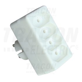   Tracon Többférőhelyes átalakító csatlakozó 4×EURO, 250VAC, max.2,5A