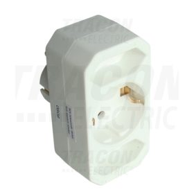   Tracon Többférőhelyes átalakító csatlakozó, francia kivitelű, fehér 2/1×EURO/SHUKO, max.2,5/16A, 250VAC
