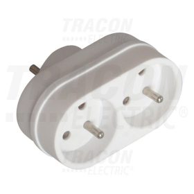   Tracon Többférőhelyes csapos átalakító csatlakozó 250VAC, max.2,5A, 2xFrench