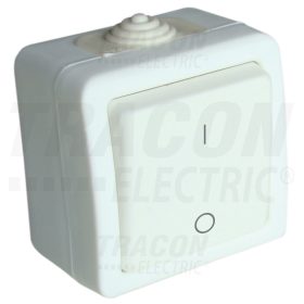  Tracon Falon kívüli kétpólusú kapcsoló 10AX/250VAC, IP54, (102)