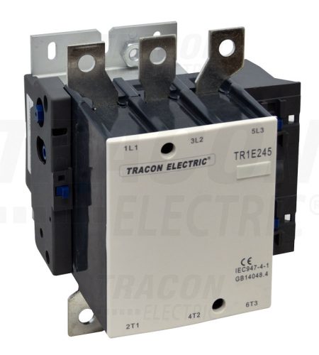 Tracon Nagyáramú kontaktor 660V, 50Hz, 205A, 110kW, 230V AC, 3×NO+1×NO