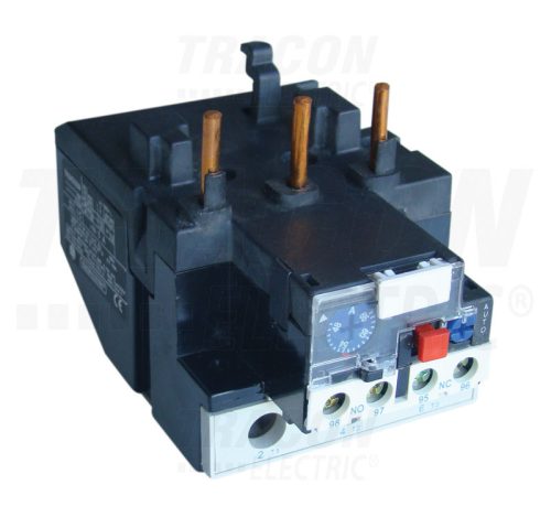 Tracon Termikus túláramvédelmi relé TR1F segédkontaktorokhoz 690V, 0-400Hz, 9-13A, 1×NC+1×NO