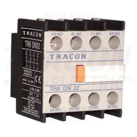   Tracon Homlokoldali segédérintkező TR1D/F és TR1E kontaktorokhoz 230V, 50Hz, 2A, 2×NC+2×NO