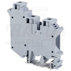   Tracon Háromkapcsos ipari sorozatkapocs, csavaros, sínre, szürke 800V 76A 0.5-16 mm2